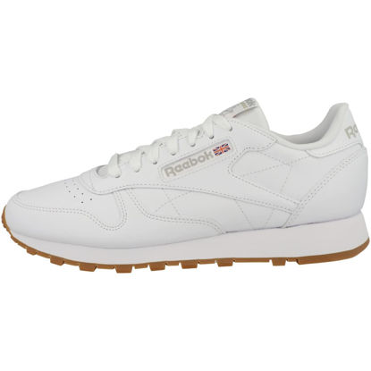 Picture of Reebok Unisex Classic Leather V1 Sneakers, Ftwwht Pugry3 Rbkg03, 10.5 US Men - Size: 12 Women/10.5 Men