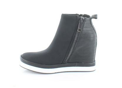 Picture of DKNY Women's High-Top Sneakers - Slip-On Shoes with Hidden Wedges, Black Heavy Scuba Samar, 9 - Size: 9