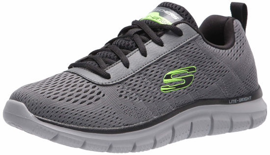 Picture of Skechers mens Skechers Men's Track Moulton Oxford, Charcoal/Black, 12 US - Size: 12
