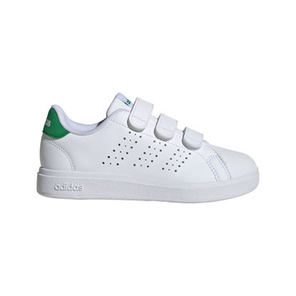 Picture of adidas Advantage Base 2.0 Sneaker, White/White/Green, 13 US Unisex Little Kid - Size: 13 Little Kid
