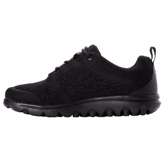 Picture of Propét Women's TravelActiv All Black Fashion Sneakers 9 N US - Size: 9 Narrow