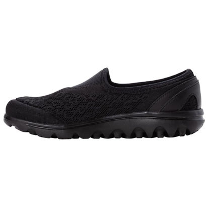 Picture of Propet  Women's Travelactiv Slip-On Sneaker, All Black, 6 X-Wide US - Size: 6 X-Wide