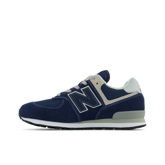 Picture of New Balance Boy's 574 Core Lace-Up Sneaker, Navy/White, 6.5 Big Kid - Size: 6.5 Big Kid