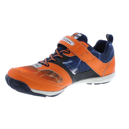 Picture of TSUKIHOSHI 4810 MAKO Strap-Closure Machine-Washable Youth Athletic and Running Shoe with Wide Toe Box and Slip-Resistant, Non-Marking Outsole - Orange/Navy, 13.5 Little Kid (4-8 Years) - Size: 13.5 Little Kid