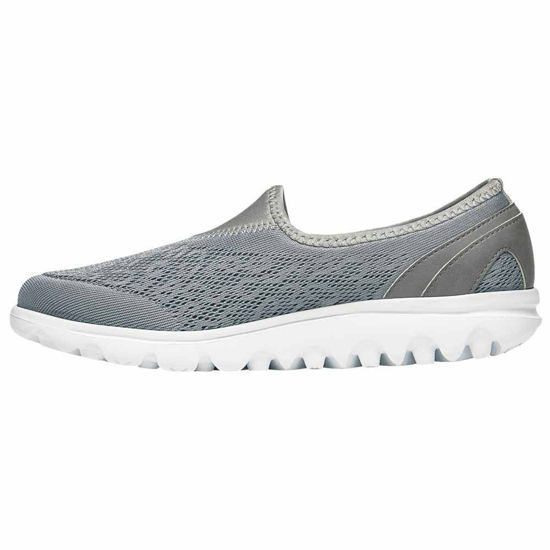Picture of Propét Women TravelActiv Slip-On Sneaker, Silver, 6.5 2X-Wide - Size: 6.5 XX-Wide