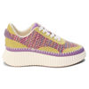 Picture of Coconuts by Matisse Womens Go to Platform Lace Up Sneakers Shoes Casual - Purple, Yellow - Size 5.5 M - Size: 5.5