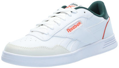 Picture of Reebok Unisex Court Advance Sneaker, Footwear White/Collegiate Green/Pump Orange, 11 US Men - Size: 12.5 Women/11 Men