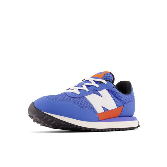 Picture of New Balance Kids 237 V1 Lace Up Sneaker, Bright Lapis/Poppy, 5.5 US Unisex Big - Size: 5.5 Big Kid