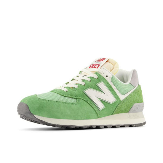 Picture of New Balance Unisex 574 V2 70s Racing Sneaker, Chive/Sea Salt, 9 US Men - Size: 10.5 Wide Women/9 Men