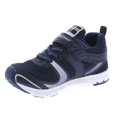 Picture of TSUKIHOSHI 3580 Velocity Strap-Closure Machine-Washable Child Sneaker Shoe with Wide Toe Box and Slip-Resistant, Non-Marking Outsole - Navy/Silver, 13.5 Little Kid (4-8 Years) - Size: 13.5 Little Kid