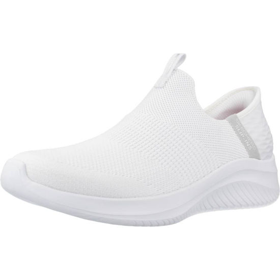 Picture of Skechers Women's Ultra Flex 3.0 Cozy Streak, White Knit Light Gray Trim, 6 - Size: 6