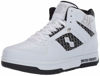 Picture of British Knights Men's Kings SL Classic Hi Top Fashion Sneaker, White/Black/Silver, 8.5 M US - Size: 8.5