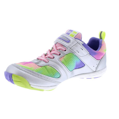 Picture of TSUKIHOSHI 4810 MAKO Strap-Closure Machine-Washable Youth Athletic and Running Shoe with Wide Toe Box and Slip-Resistant, Non-Marking Outsole - Silver/Lavender, 13 Little Kid (4-8 Years) - Size: 13 Little Kid