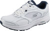 Picture of Skechers Men's GOrun Consistent-Athletic Workout Running Walking Shoe Sneaker with Air Cooled Foam, White/Navy, 8 X-Wide - Size: 8 X-Wide