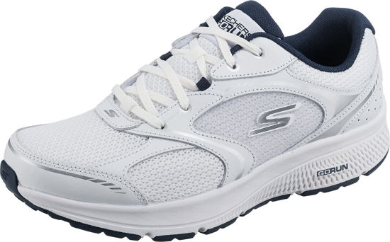 Picture of Skechers Men's GOrun Consistent-Athletic Workout Running Walking Shoe Sneaker with Air Cooled Foam, White/Navy, 8 X-Wide - Size: 8 X-Wide
