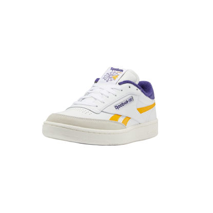 Picture of Reebok Men's Club C Sneaker, White/Collegiate Gold/Bold Purple, 4.5 - Size: 4.5