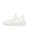 Picture of Steve Madden Maxima Sneakers Women Lace Up Rhinestone Chunky Low Top Knit Runner (White/Silver, 6) - Size: 6