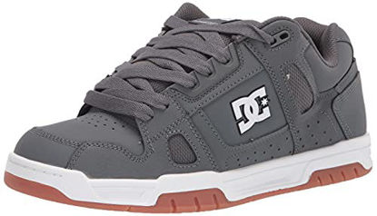 Picture of DC Men's Stag Low Top Skate Shoe, Grey/Gum, 6 - Size: 6