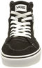 Picture of Vans Men's Hi-Top Trainers Sneaker, Suede Canvas Black White, 8.5 - Size: 8.5