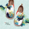 Picture of UIN Women's Lightweight Sneakers Slip Ons Walking Casual Fashion Graffiti Art Painted Travel Holiday Shoes Sound of Silence (36) - Size: 5.5
