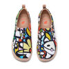 Picture of UIN Women's Slip Ons Canvas Lightweight Flats Sneakers Walking Casual Loafers Comfortable Art Painted Travel Shoes Wonderland (9) - Size: 9