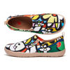 Picture of UIN Women's Slip Ons Canvas Lightweight Flats Sneakers Walking Casual Loafers Comfortable Art Painted Travel Shoes Wonderland (9) - Size: 9