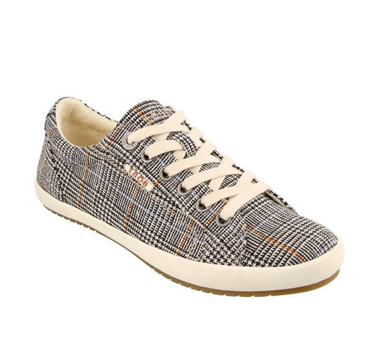 Picture of Taos Star Women's Sneaker - Iconic Style with Canvas Design for Everyday Adventures - Custom Fit Lacing and Premium Removable Footbed with Arch Support for All Day Comfort Black Plaid 6 M US - Size: 6