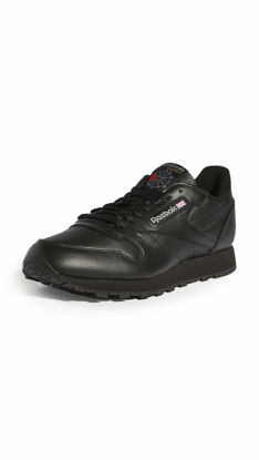 Picture of Reebok Women's Classic Leathers Sneaker, Black, 22.5 cm - Size: 5.5