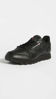 Picture of Reebok Women's Classic Leathers Sneaker, Black, 22.5 cm - Size: 5.5