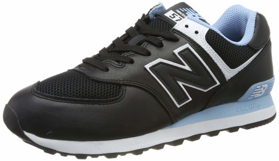 Picture of New Balance Men's 574 V2 Sneaker, Black/Summer Sky, 4 - Size: 4