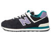 Picture of New Balance Unisex 574 V2 Lace-Up Sneaker, Black/Blue, 11 US Men - Size: 12.5 Wide Women/11 Men