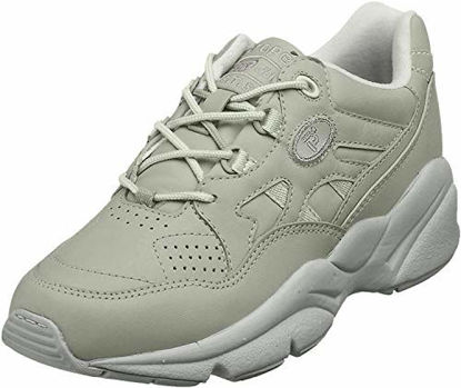 Picture of Propét Womens Stability Walker Leather Low Top Lace Up Running, Grey, Size 7.5 - Size: 7.5