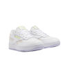 Picture of Reebok Women's Club C Double Sneaker, White/Lucid Lilac/Solar Acid Yellow, 5 - Size: 5