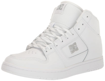 Picture of DC Women's Manteca 4 High Top Skate Shoe, White/Silver, 6.5 - Size: 6.5