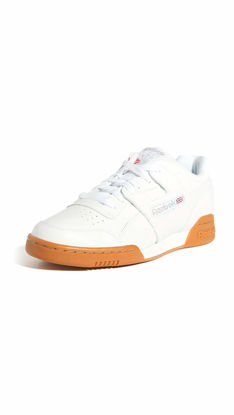 Picture of Reebok Men Workout Plus Sneaker, White/Carbon/Classic red, 10 - Size: 10