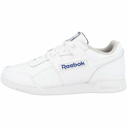 Picture of Reebok Men's Workout Plus Sneaker, White/Royal, 8.5 M US - Size: 8.5