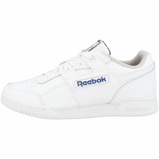 Picture of Reebok Men's Workout Plus Sneaker, White/Royal, 8.5 M US - Size: 8.5