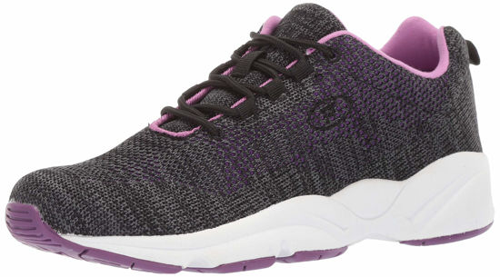 Picture of Propet Women's Stability Fly Sneaker, Black/Berry, 6.5 XX-Wide - Size: 6.5 XX-Wide