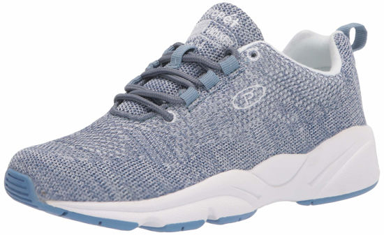 Picture of Propét womens Stability Fly Sneaker, Denim/White, 7 XX-Wide US - Size: 7 XX-Wide