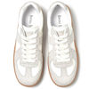 Picture of BEAU TODAY Retro Sneakers for Women,Casual Fashion Lace Up Sneaker,Comfortable Classic Leather Vintage Walking Shoes Beige-Grey US 6.5 - Size: 6.5