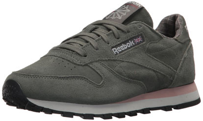 Picture of Reebok Women's Classic Leather Sneaker, Ironstone/Pink/Skull Grey, 6.5 M US - Size: 6.5
