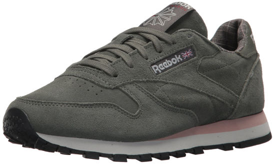Picture of Reebok Women's Classic Leather Sneaker, Ironstone/Pink/Skull Grey, 6.5 M US - Size: 6.5