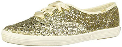 Picture of Keds Women's Champion Kate Spade Glitter Sneaker, Platinum Gold, 6 - Size: 6