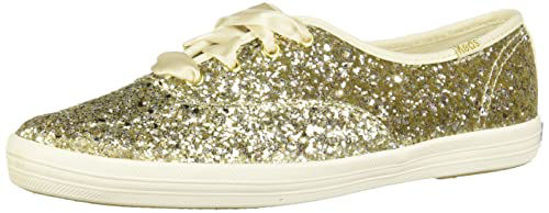 Picture of Keds Women's Champion Kate Spade Glitter Sneaker, Platinum Gold, 6 - Size: 6