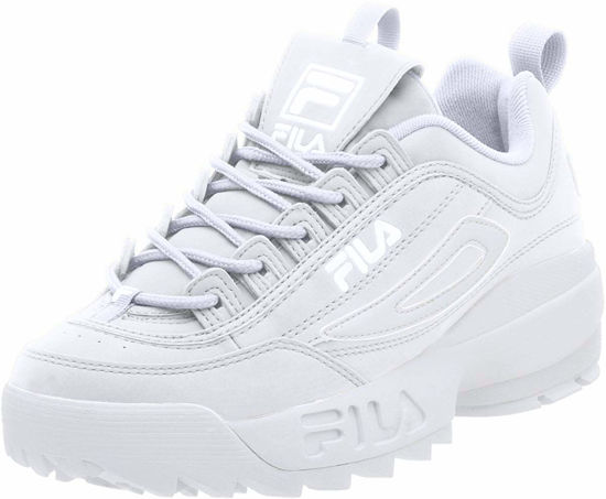 Picture of Fila Men's Strada Disruptor fashion sneakers, White/White/White, 7.5 US - Size: 7.5