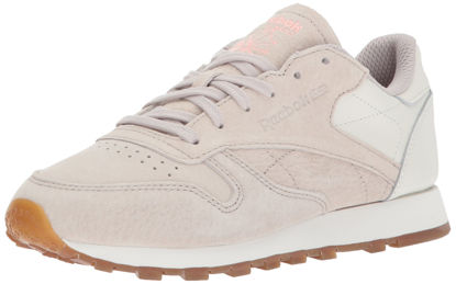 Picture of Reebok Women's Classic Leather Sneaker, Sand Stone/Chalk/Sour Mel, 8 M US - Size: 8 M