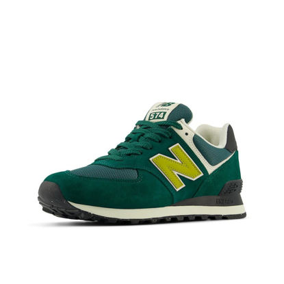 Picture of New Balance Unisex 574 V2 Varsity Suede Sneaker, Marsh Green/Marshland/New Spruce, 8 US Men - Size: 9.5 Wide Women/8 Men