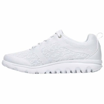 Picture of Propét Women's TravelActiv Sneakers Casual Lace-Up Shoes, White, 9 Wide - Size: 9 Wide