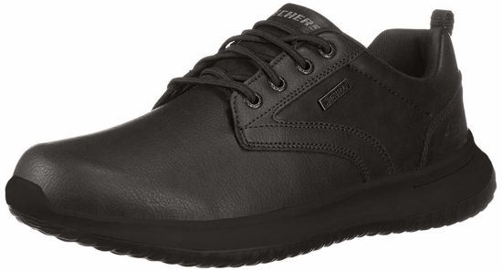Picture of Skechers Men's Delson-Antigo Oxford, Black/Black Leather, 11.5 M US - Size: 11.5