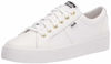Picture of Keds Women's Jump Kick Duo Hidden Wedge Sneaker, White/Gold, 5 Medium - Size: 5